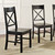 W. Trends Black Wood Dining Chairs, Set of 2