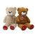 Northlight 40" Plush Christmas Stuffed Bear Figures, 2 pk. - Brown and Beige