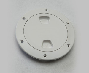 4 inch inspection plate lid white collar white lid