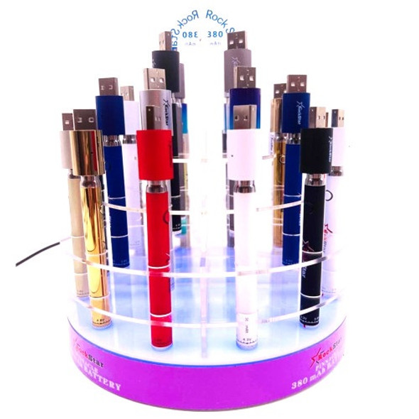 Rock Star Twist Pinnacle 380mAh Round Slim Battery Pen - Assorted Colors