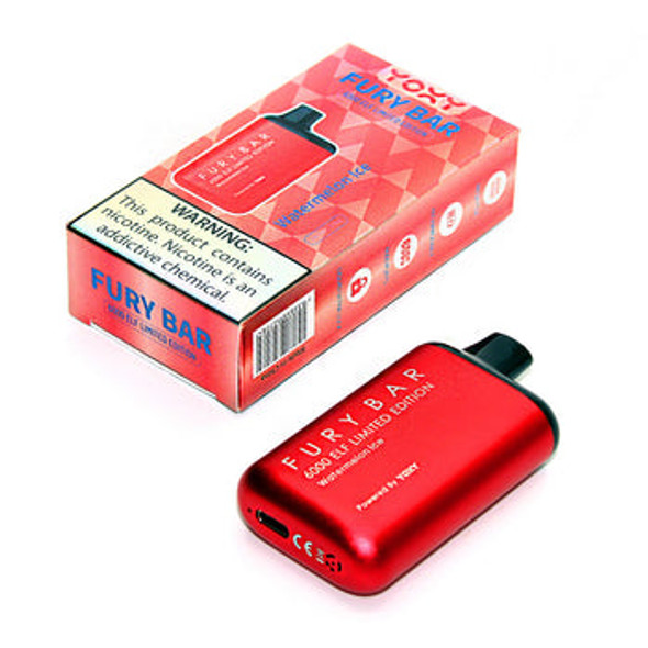 Fury Bar 6000 EB Limited Edition Disposable vaping experience|ValgousUSA #1 ONLINE VAPE SHOP