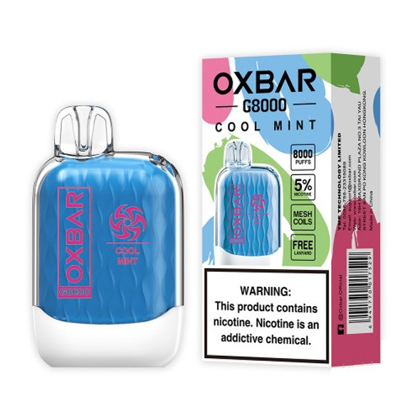 OXBAR G8000 16ML 8000 Puffs 650mAh Prefilled Nicotine Salt Rechargeable Disposable Vape Device With Mesh Coil