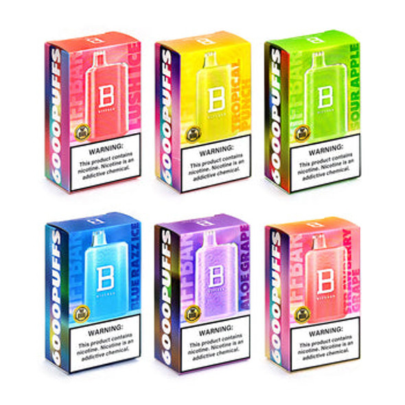 BIFFBAR  Disposable Nicotine Vape Juice - 6000 Puffs  | ValgousUSA #1 ONLINE VAPE SHOP
