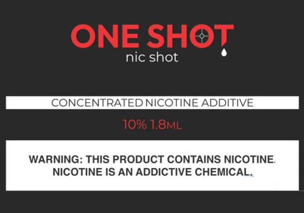 One Shot 1.8ML Freebase Nic Shot Concentrated Nicotine Additive | ValgousUSA #1 ONLINE VAPE SHOP