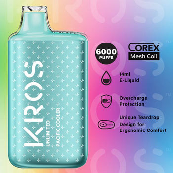 The Kros Unlimited 5 Rech Mesh Dispo is a high-quality disposable vape |ValgousUSA #1 ONLINE VAPE SHOP