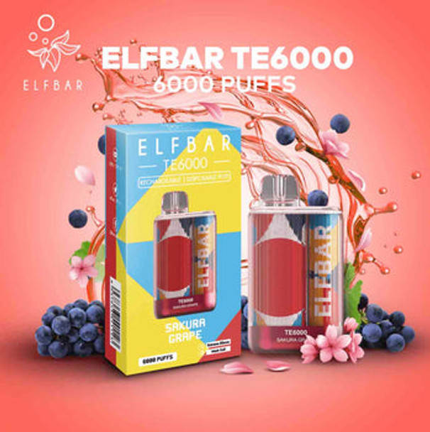 EBDesign TE6000 DISPOSABLE VAPE JUICE 50MG SALT NICOTINE |ValgousUSA #1 ONLINE VAPE SHOP