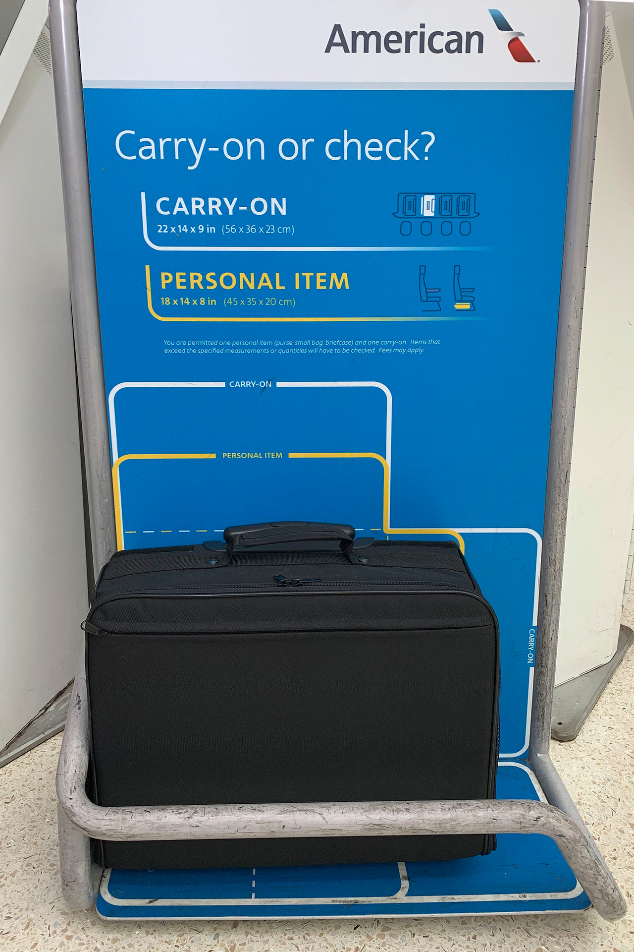 Personal Items & Underseat Luggage Size Guide