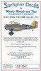 SFA72151 1/72 Starfighter Decals - Curtiss P-6E Hawk USAAC Part 3 Snow Owls MMD Squadron