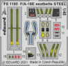 EDUFE1195 1/48 Eduard F/A-18E seatbelts STEEL Photo Etch MMD Squadron