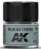 AK-RC271 AK Interactive Real Colors RLM65 1938 Blue Acrylic Lacquer Paint 10ml Bottle  MMD Squadron