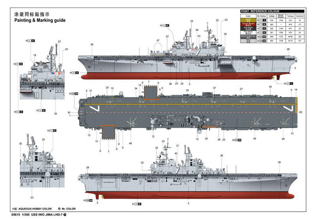 1/350 Trumpeter USS Iwo Jima LHS7 Amphibious Assault Ship