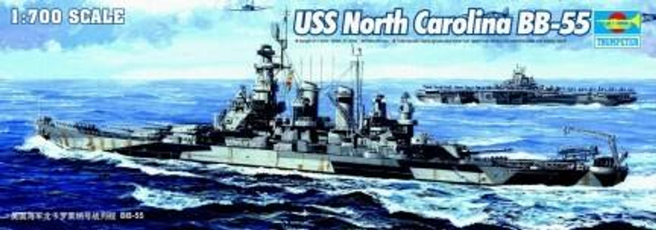 TRP5734 1/700 Trumpeter USS North Carolina BB55 Battleship MMD Squadron