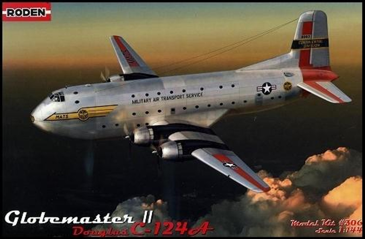 ROD306 1/144 Roden C124A Globemaster II USAF Transport Aircraft MMD Squadron