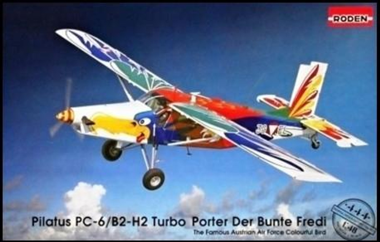 ROD444 1/48 Roden Pilatus PC6B1/H2 Turbo-Porter Austrian AF Light Transport Aircraft MMD Squadron