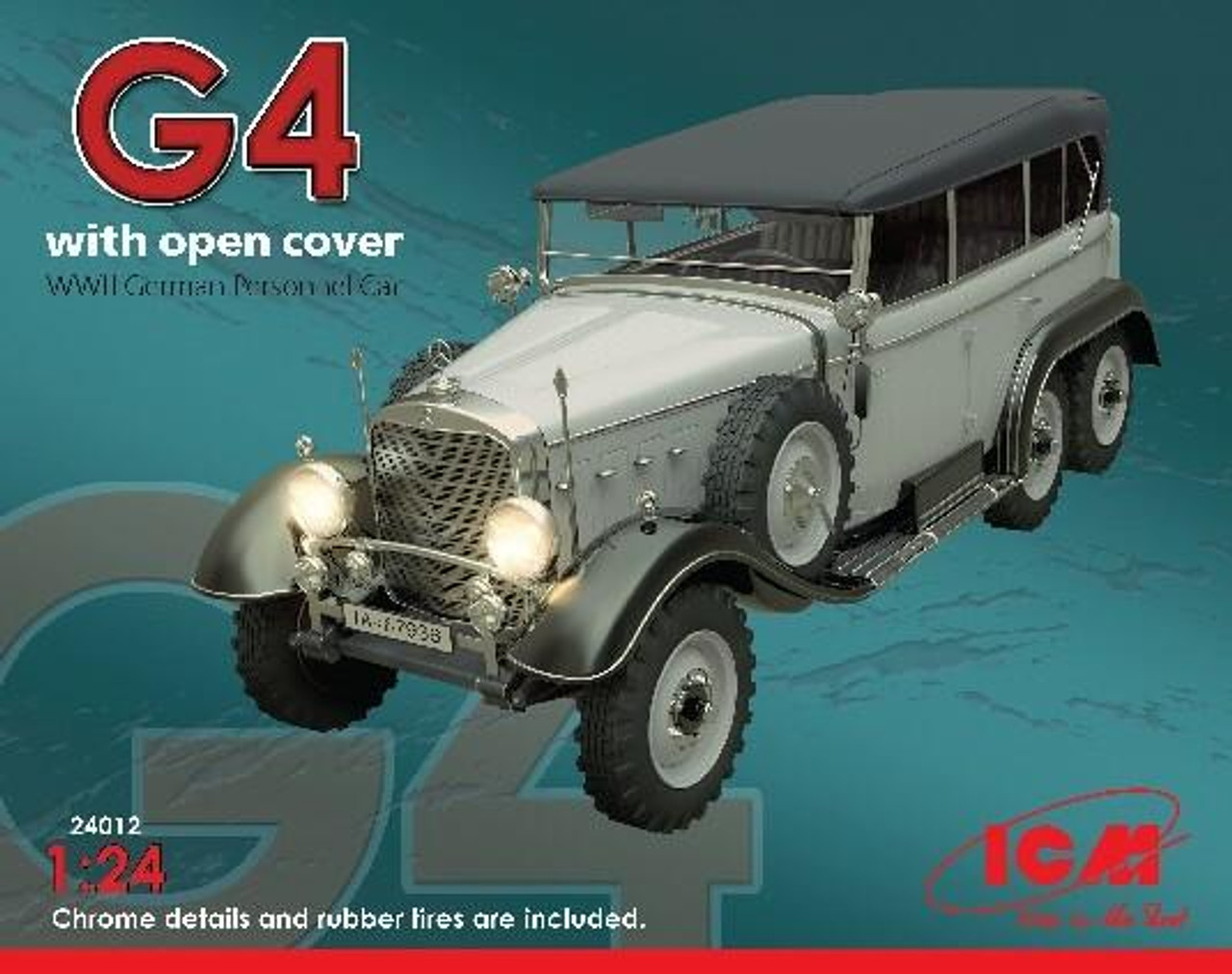 1/24 ICM Typ G4 Soft Top, WWII German Personnel Car