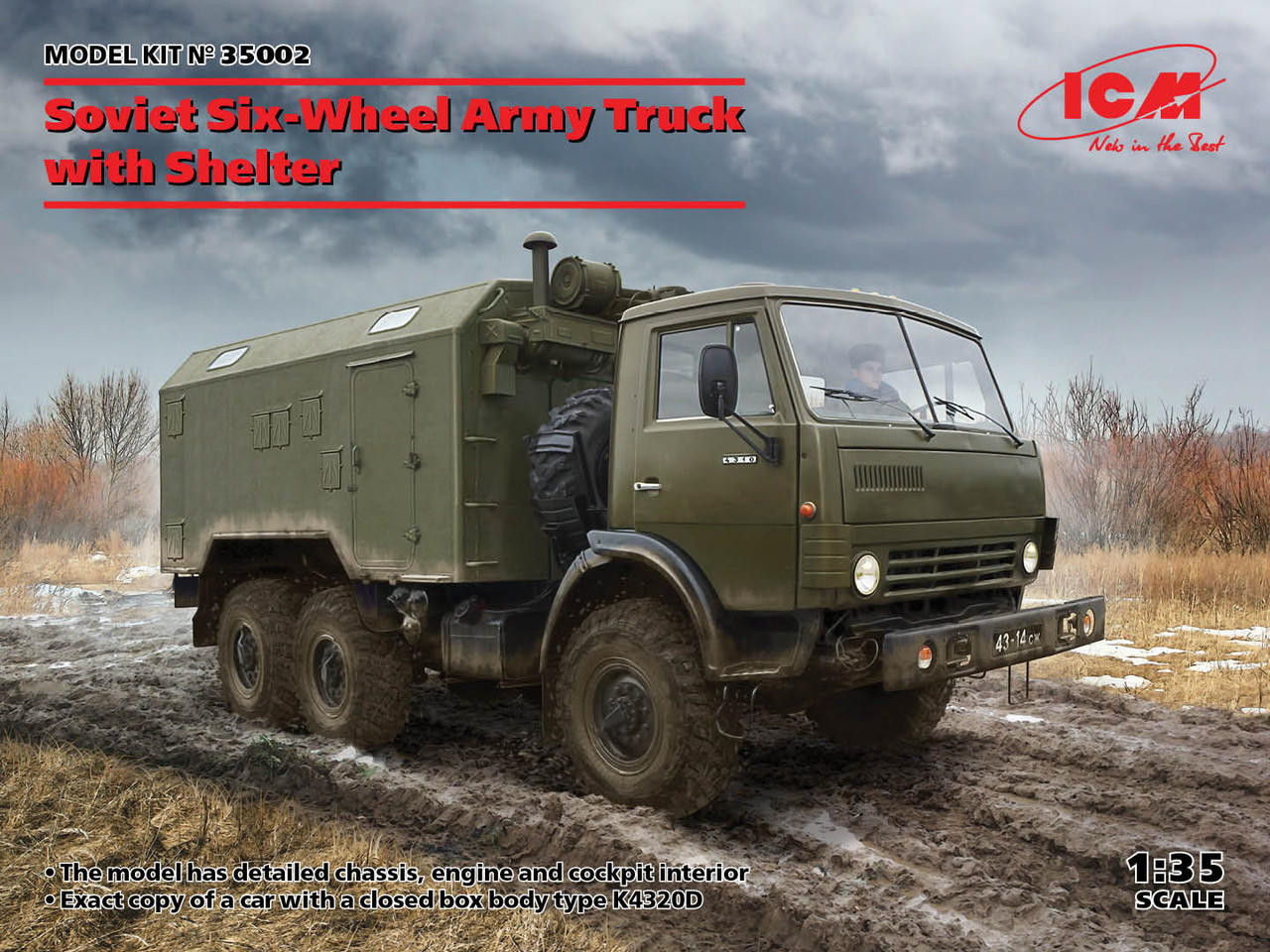 1/35 ICM Soviet Six-Wheel Army Truck with Shelter - Squadron.com
