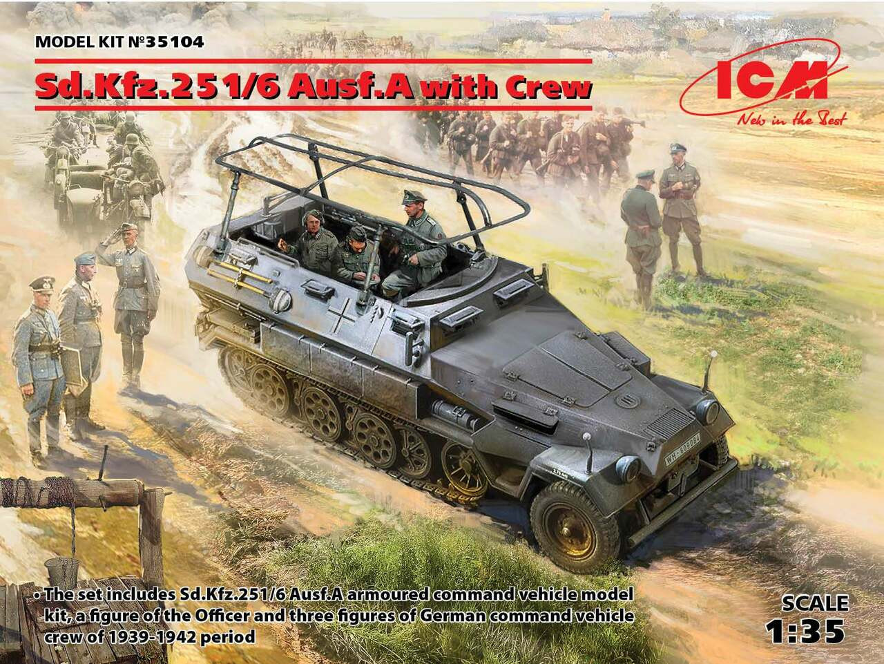 1/35 ICM Sd.Kfz.251/6 Ausf.A with Crew - Squadron.com