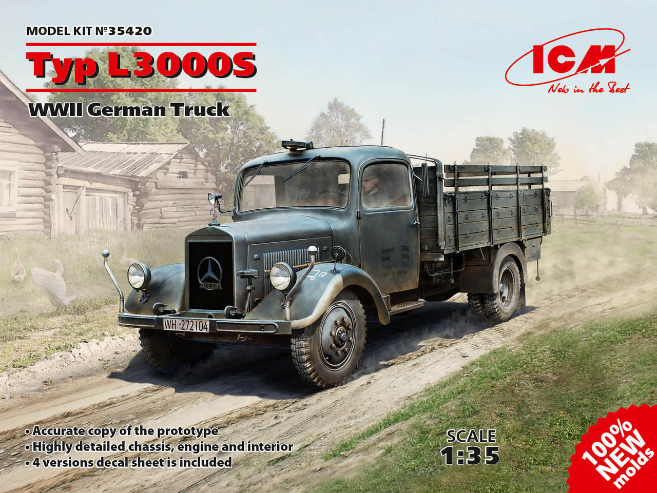 1/35 ICM Typ L3000S, WWII German Truck - Squadron.com