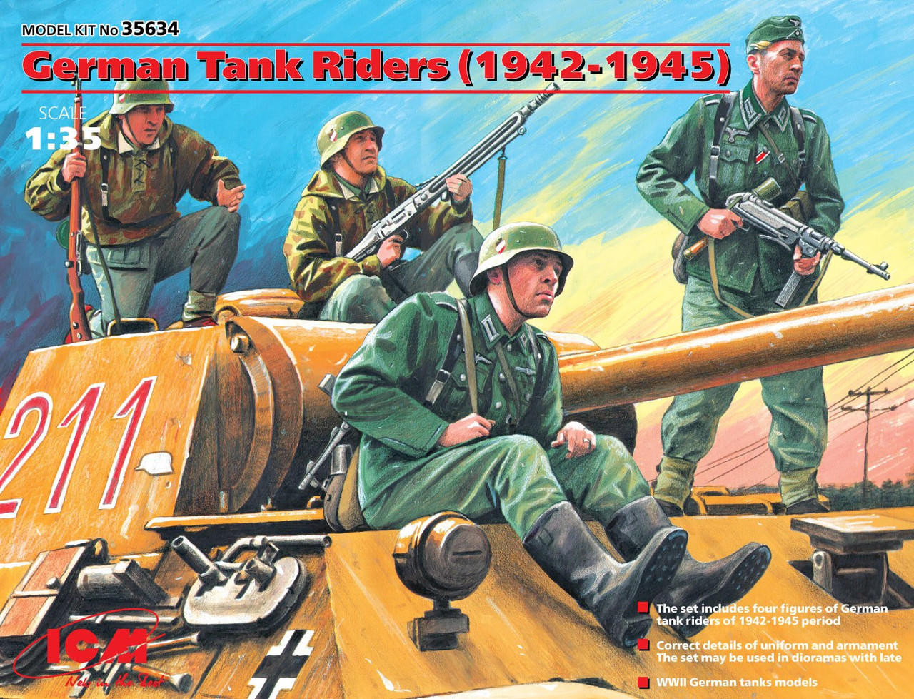 1/35 ICM German Tank Riders (1942-1945), (4 figures) - Squadron.com