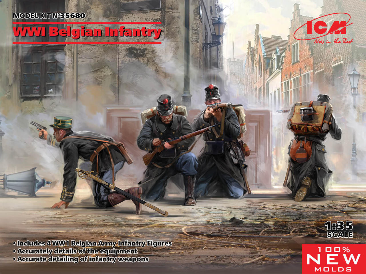 1/35 ICM WWI Belgian Infantry (100% new molds) - MMD - Military