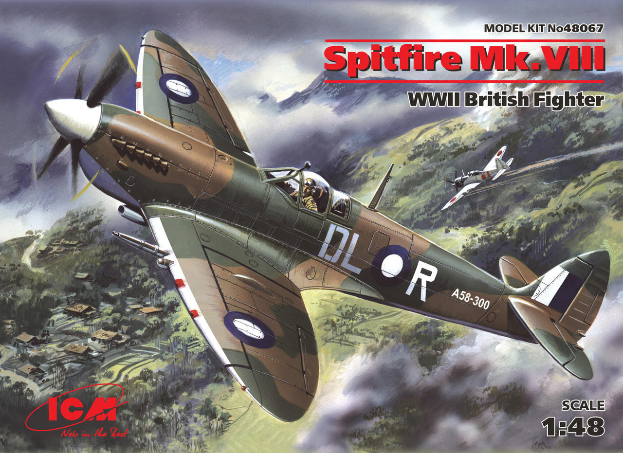 ICM48067 1/48 ICM Spitfire MkVIII, WWII British Fighter MMD Squadron