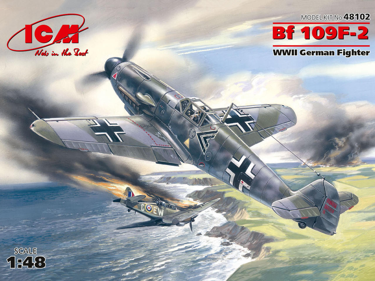 1/48 ICM Messerschmitt Bf 109F-2, WWII German Fighter - Squadron.com
