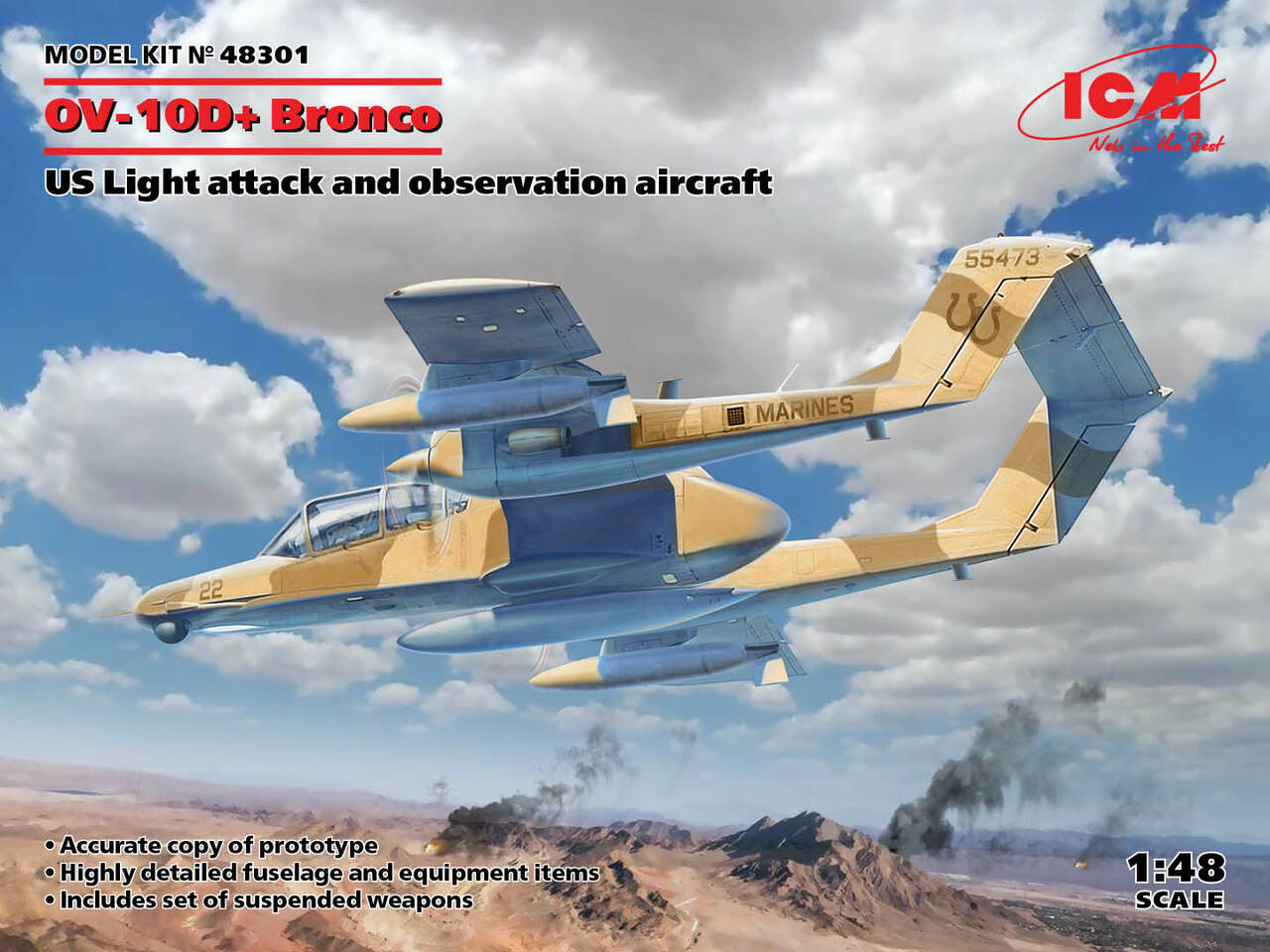 1/48 ICM OV-10D+ Bronco US Attack Aircraft