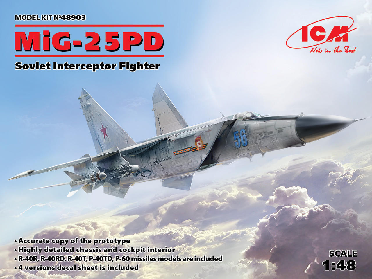 1/48 ICM MiG-25 PD, Soviet Interceptor Fighter - Squadron.com
