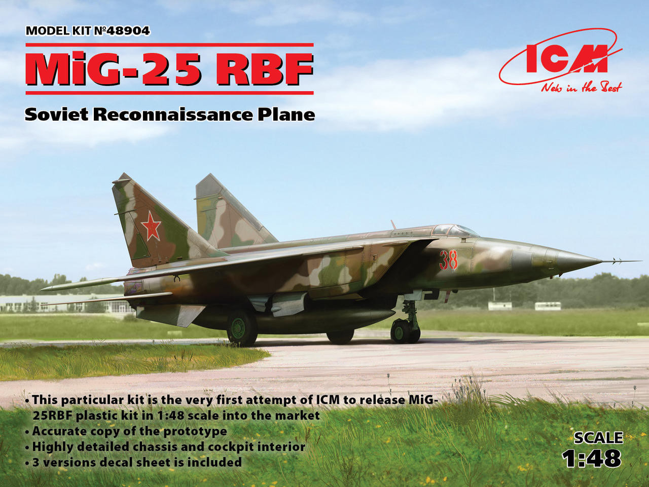 1/48 ICM MiG-25 RBF, Soviet Reconnaissance Plane - Squadron.com
