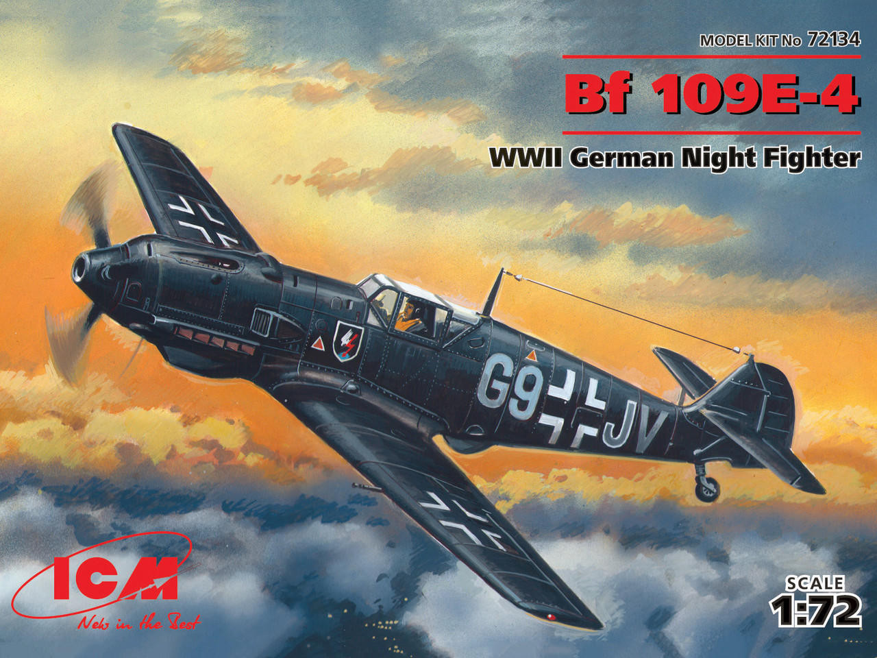 1/72 ICM Messerschmitt Bf 109E-4, WWII German Night Fighter