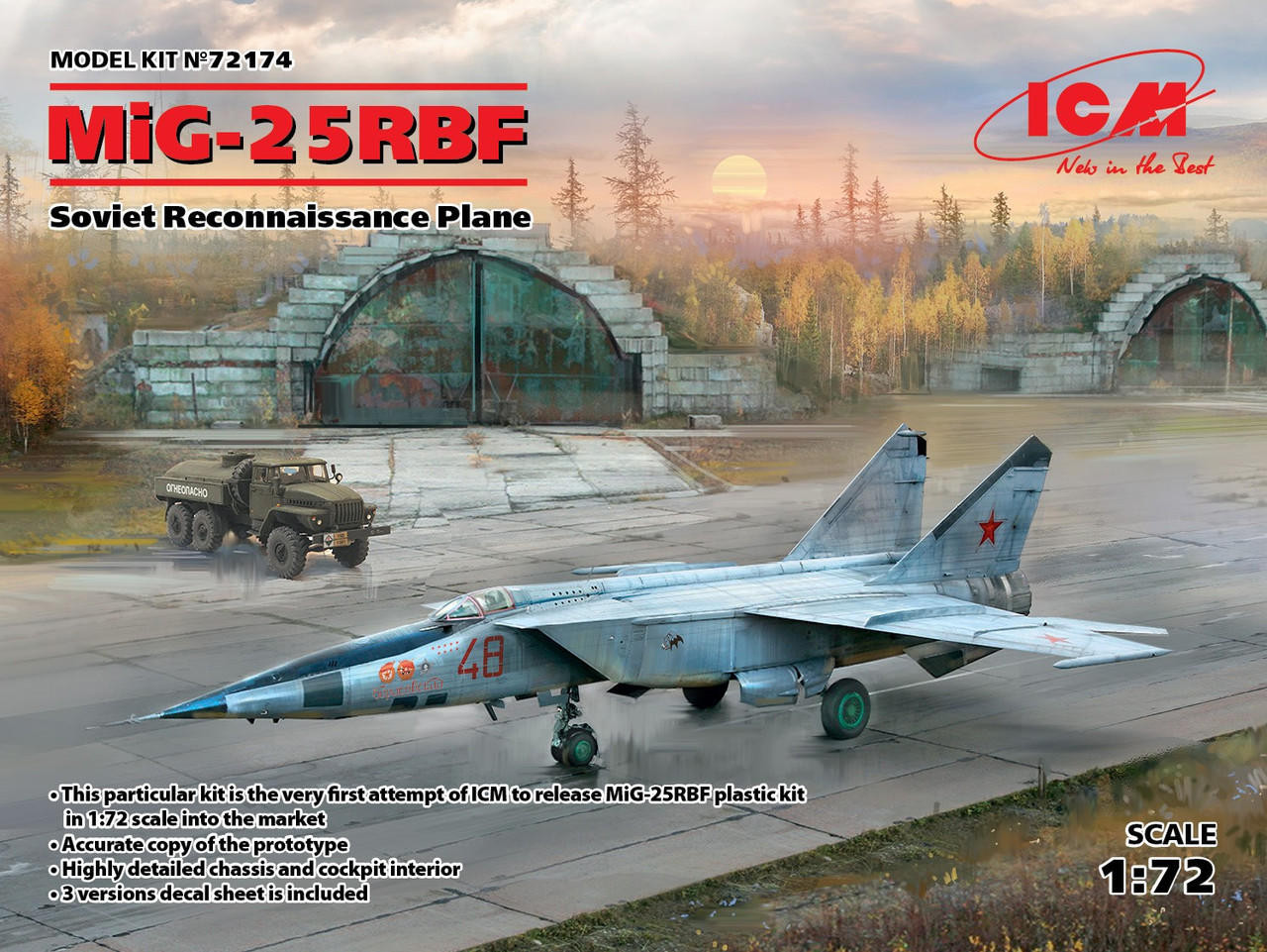 1/72 ICM MiG-25 RBF, Soviet Reconnaissance Plane - Squadron.com