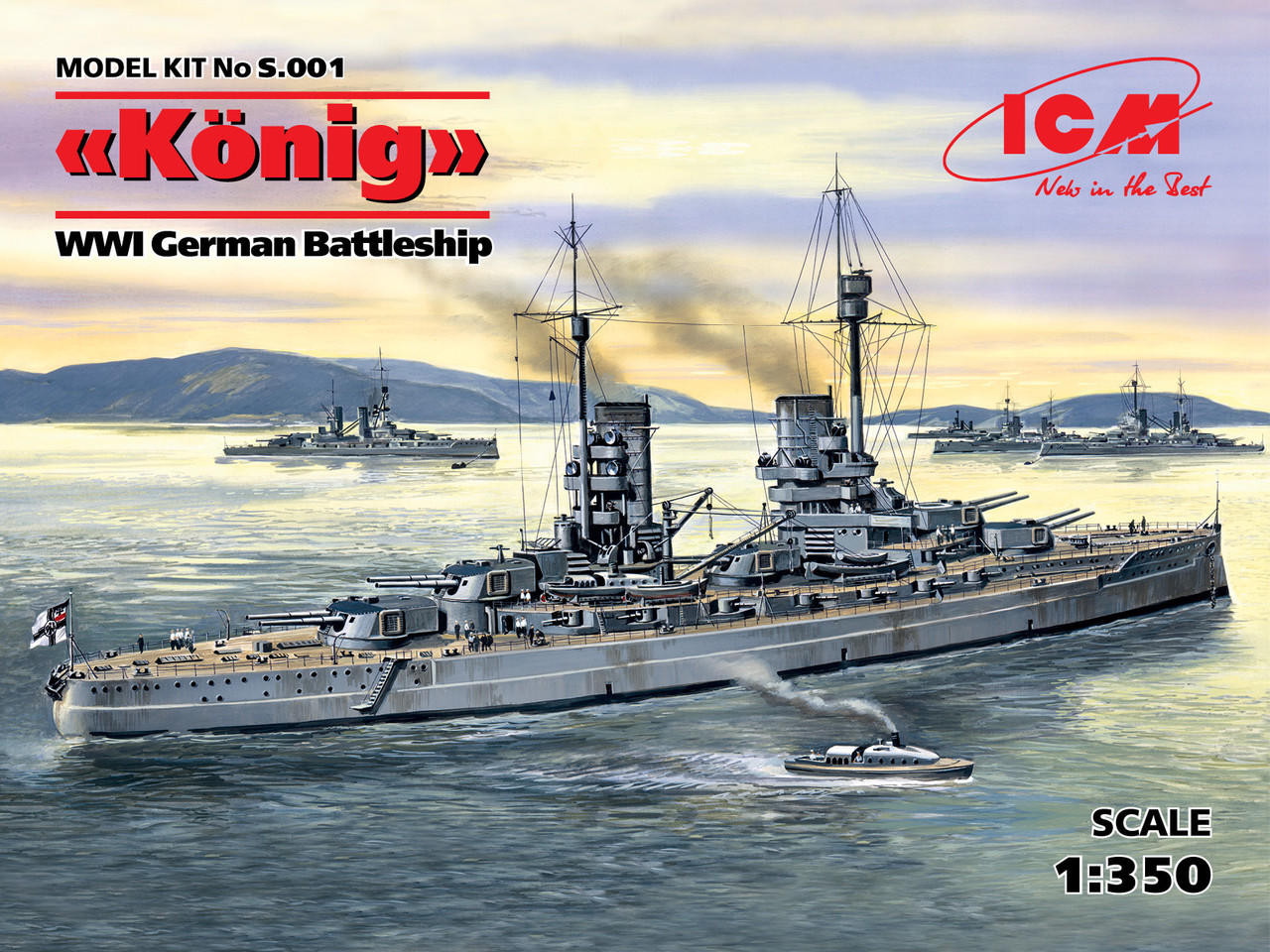 1/350 ICM Konig, WWI German Battleship - Squadron.com