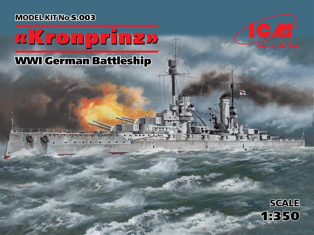 1/350 ICM Kronprinz, WWI German Battleship - Squadron.com