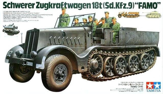 1/35 Tamiya German Famo Half Track Plastic Model Kit - Squadron.com