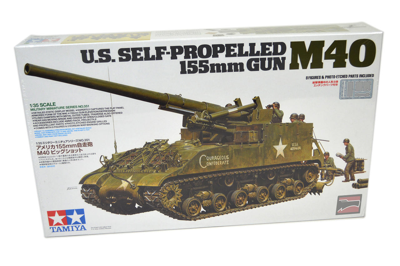 Tamiya U.S. Self-Propelled 155mm M40 Gun 1/35 Tank Model Kit TAM35351