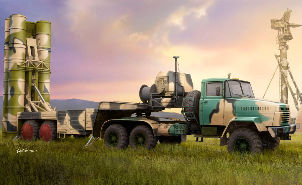 1/35 Hobby Boss Russian KrAZ-260B Tractor with 5P85TE TEL S-300PMU