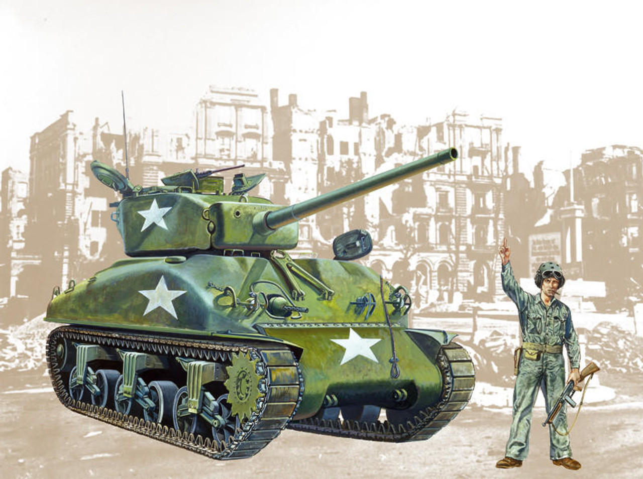 ITL550225 1/35 M4A1 Sherman Tank MMD Squadron