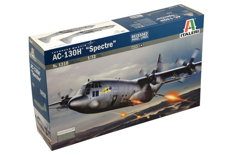 イタレリ　1/72 AH-130H スペクター 1/72 Italeri AC130H Spectre Aircraft Plastic Model Kit - Squadron.com