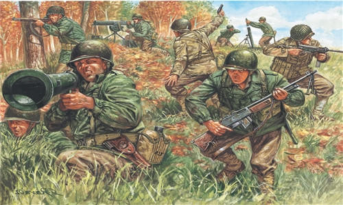 1/72 WWII US Infantry 2nd Division (50) - Squadron.com