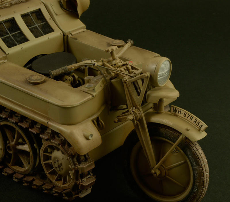 Sd.Kfz. 2 petit Kettenkrad avec des personnages