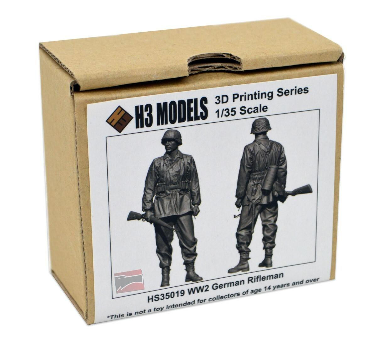 1/35 H3 Models WWII German Rifleman Resin Model Kit - Squadron.com