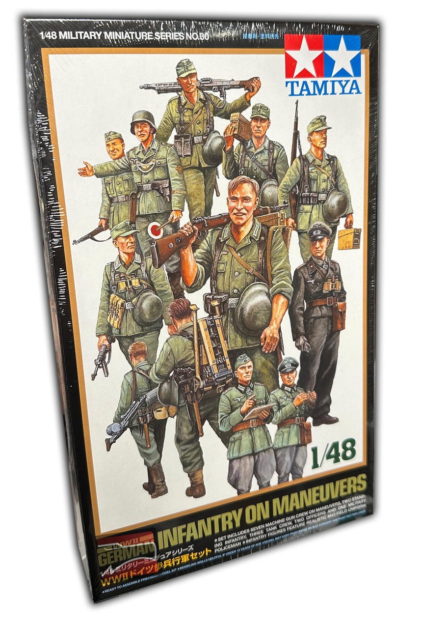 1/48 Tamiya WWII German Infantry on Manuevers (x15) Plastic Model