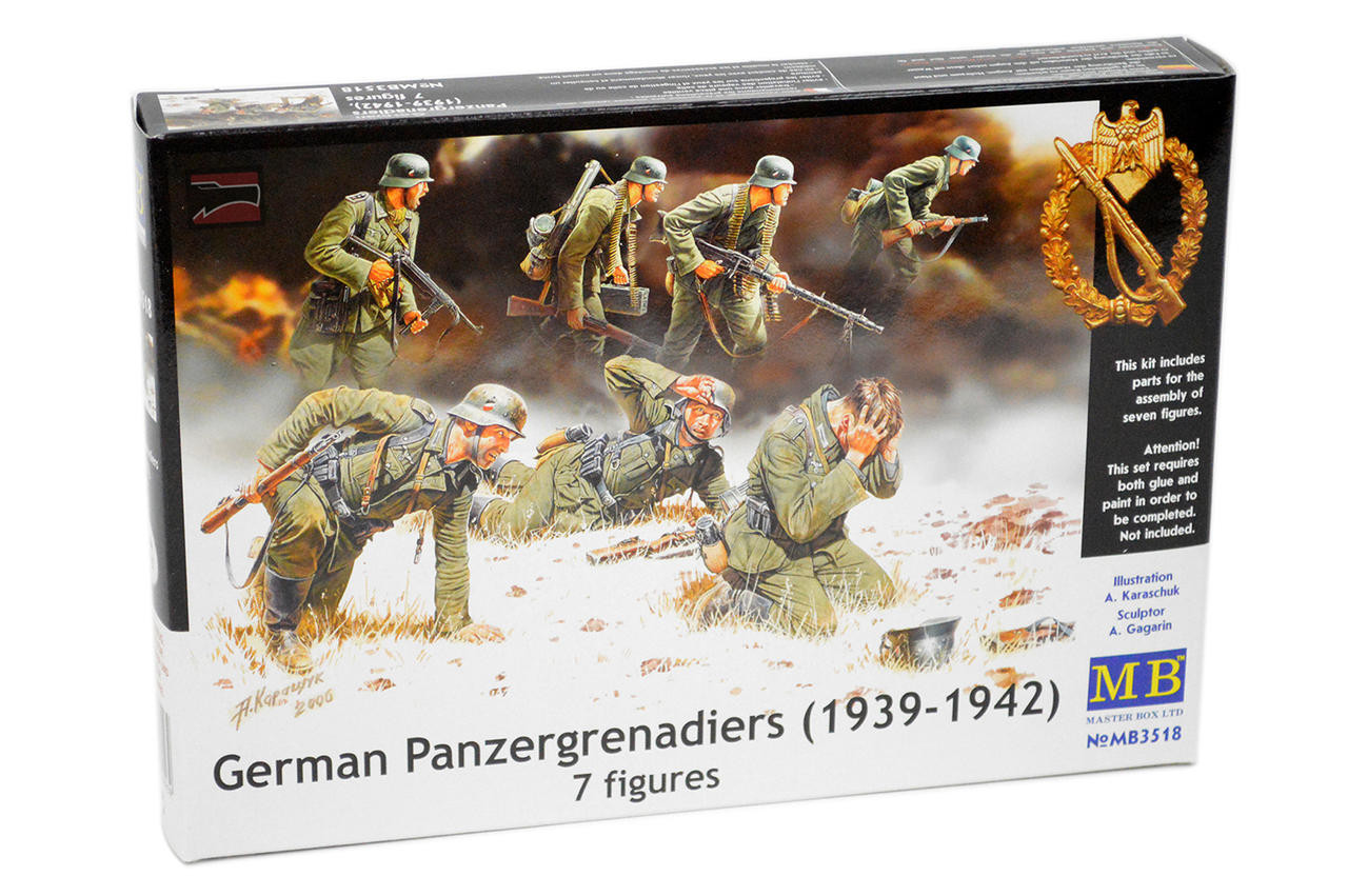 1/35 Master Box German PzGrenadiers Set #2 1939-42 (7) Plastic