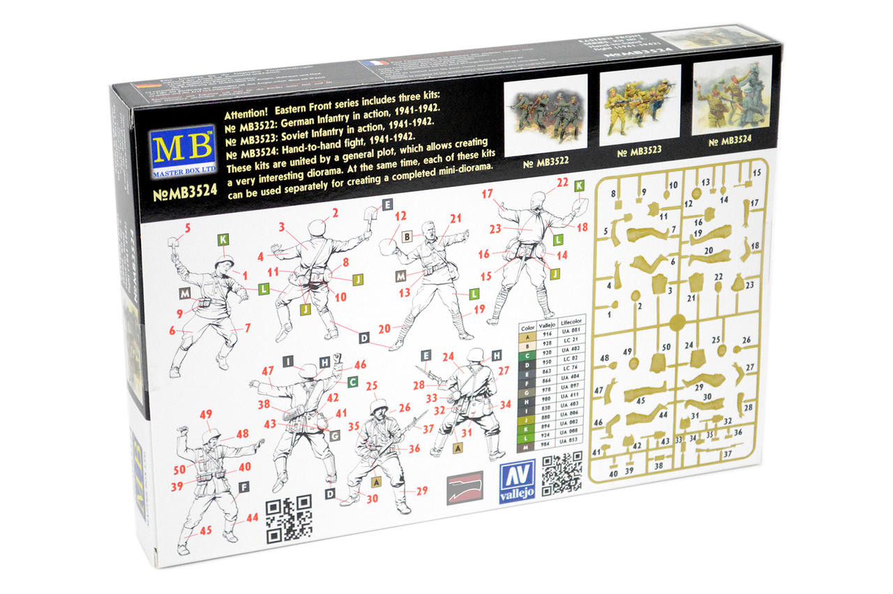 1/35 Master Box Hand to Hand Combat German & Russian Infantry Eastern Front  1941-42 Plastic Model Kit