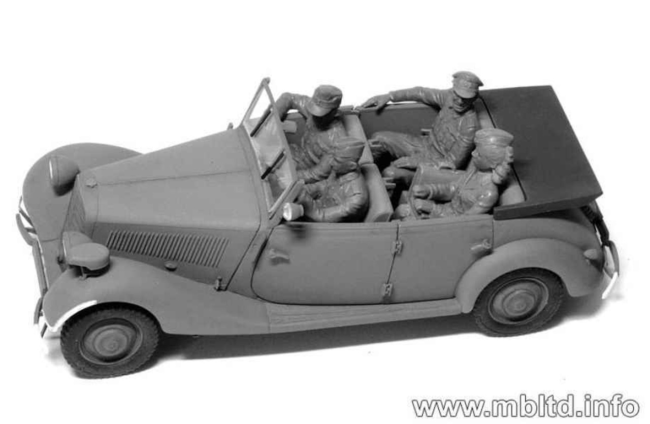 MBL03570 1/35 Master Box WWII German Military Passengers x6 figures NO CAR 3570 MMD Squadron