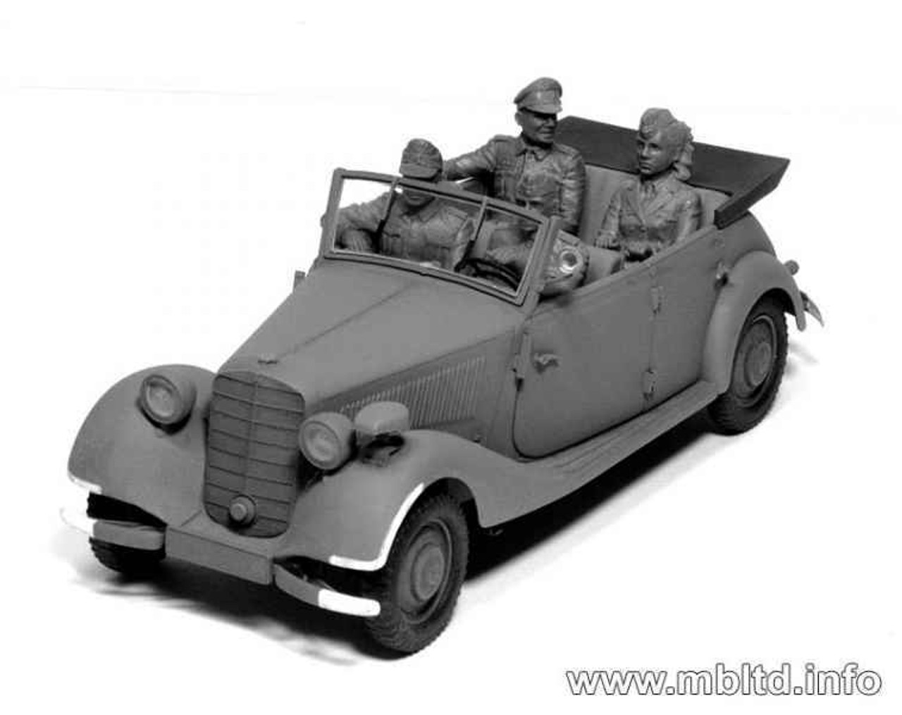 MBL03570 1/35 Master Box WWII German Military Passengers x6 figures NO CAR 3570 MMD Squadron