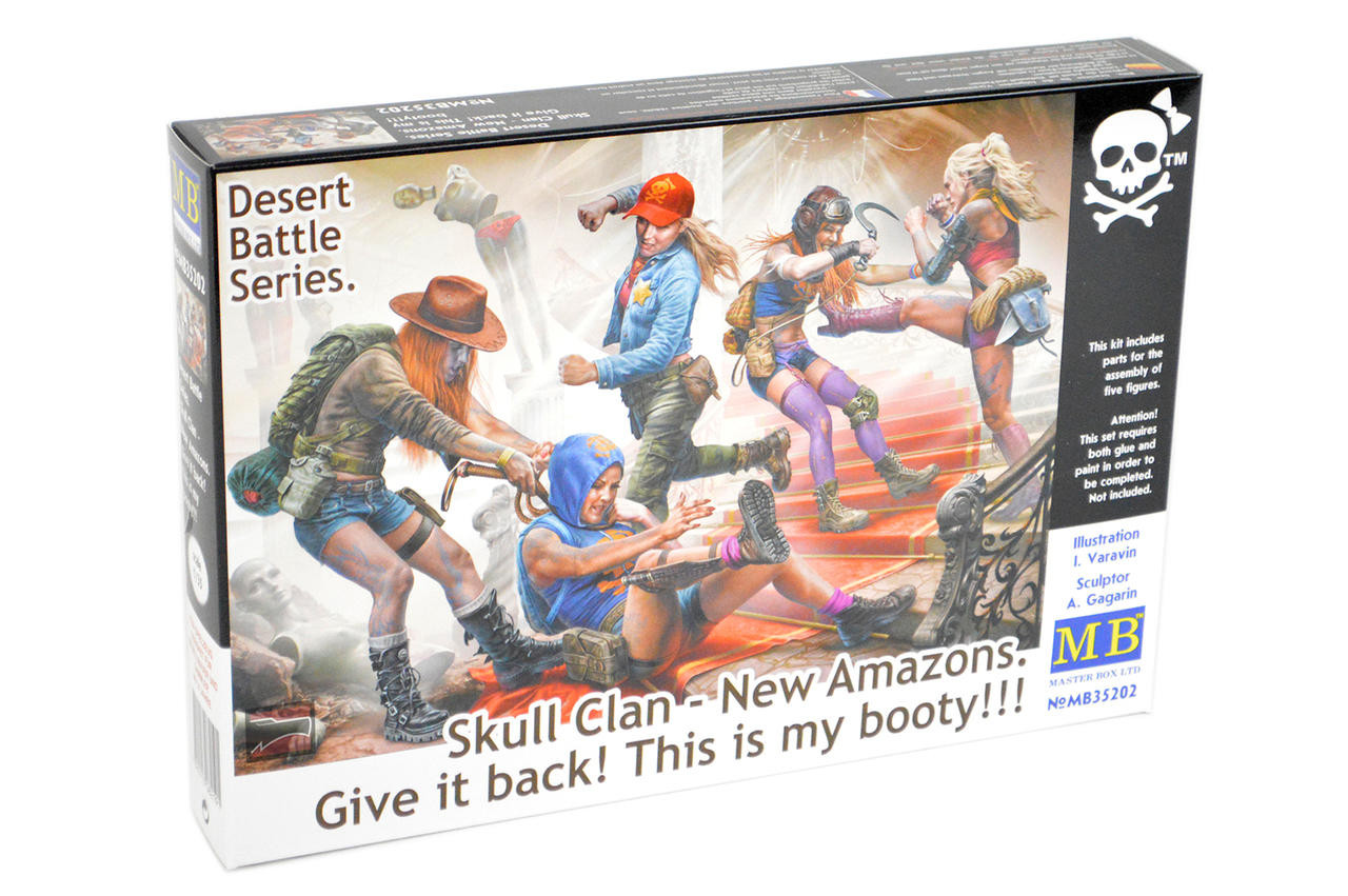 1/35 Master Box Desert Battle Skull Clan New Amazons Women Fighting over  Clothes Plastic Model Kit