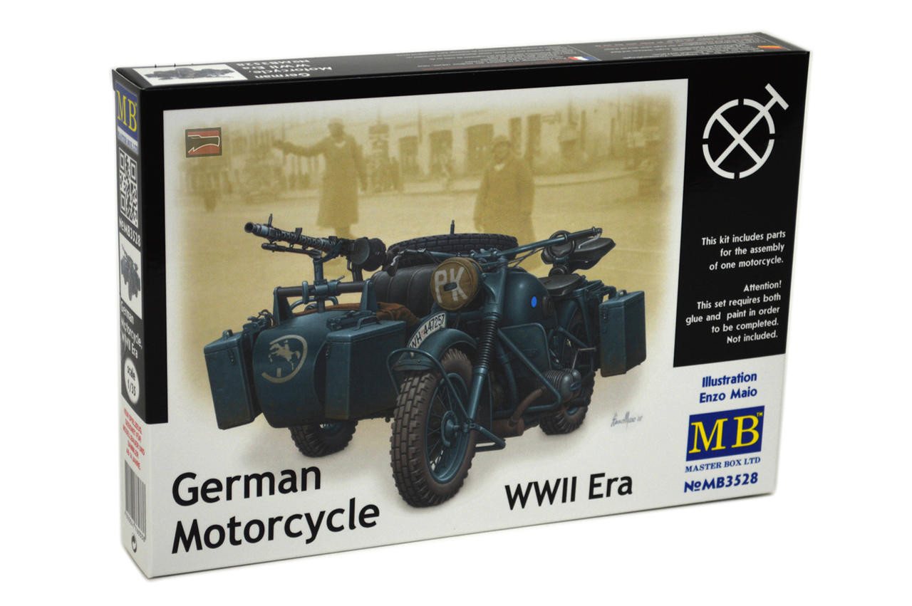 WW2 German motorcycle with sidecar 