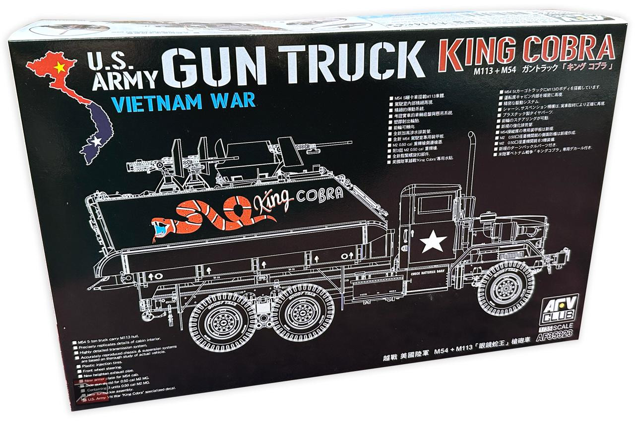 1/35 AFV Club US Army Truck & King Cobra Tank w/M113 & M54 Guns Vietnam War