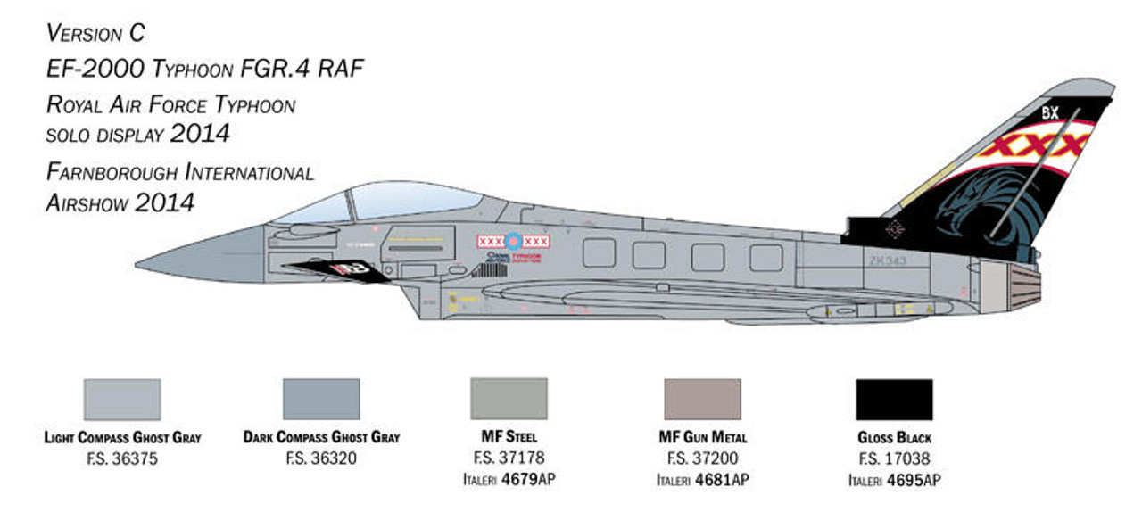 ITL551457 1/72 Italeri EF-2000 Typhoon in RAF Service Plastic Model Kit 1457 MMD Squadron